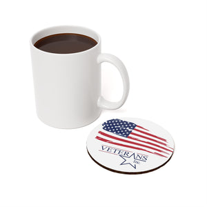 Cork Back Coaster- White
