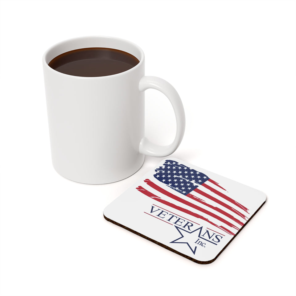 Cork Back Coaster- White